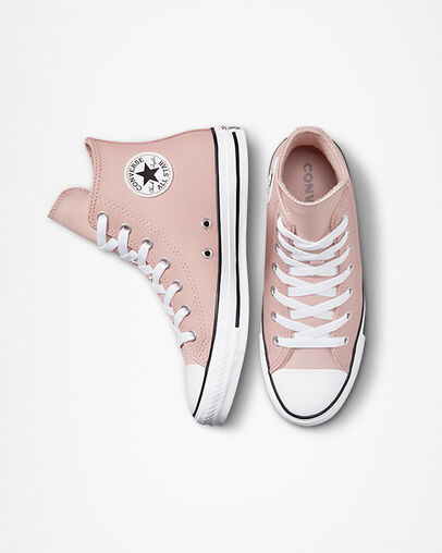 Chuck Taylor All Star Counter Climate Leather Stone Mauve/White/Black, Top and Side View