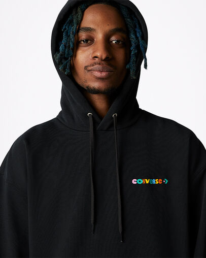 Be Nice Graphic Hoodie Converse Black, Detail View