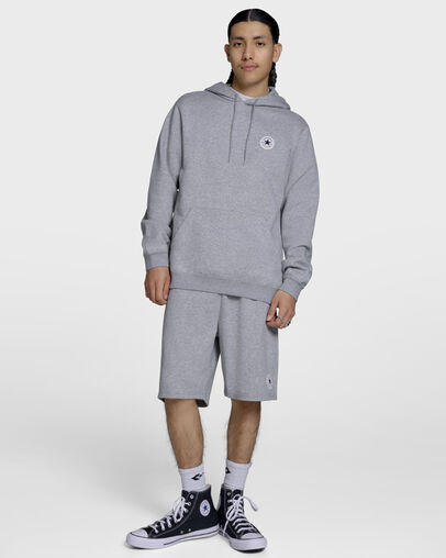 Chuck Taylor All Star Patch Hoodie Vintage Grey Heather, Front View