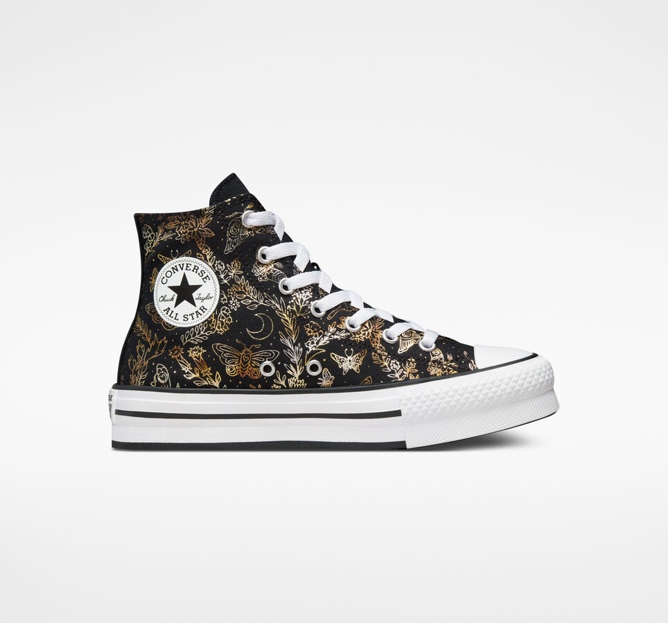Converse Chuck Taylor All Star EVA Lift Platform Butterfly Shine Black - A01511C