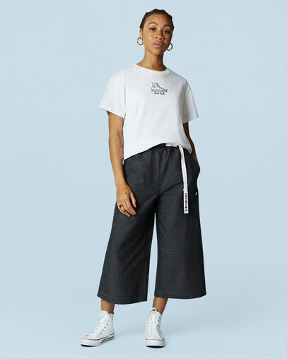 High Top Graphic T-Shirt White, Full Body View