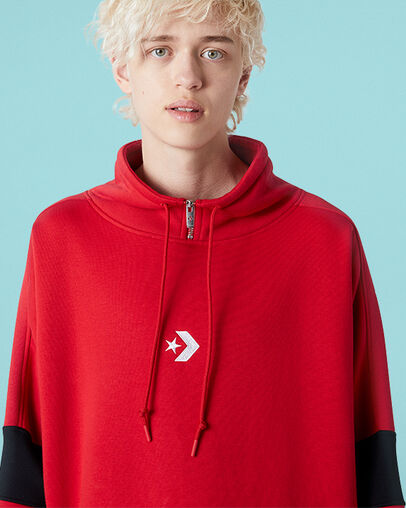 Sudadera Archive Funnel Rojo esmalte, Full Body View