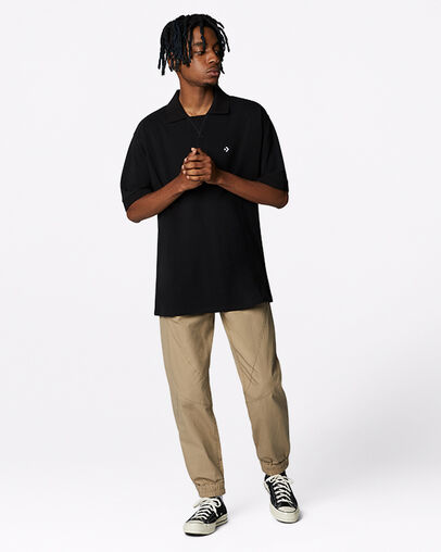 Polo Pique Negro Converse, Full Body View