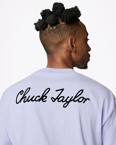 Chuck Taylor Sneaker Patch Crew Neck T-Shirt Serene Sapphire, Detail View