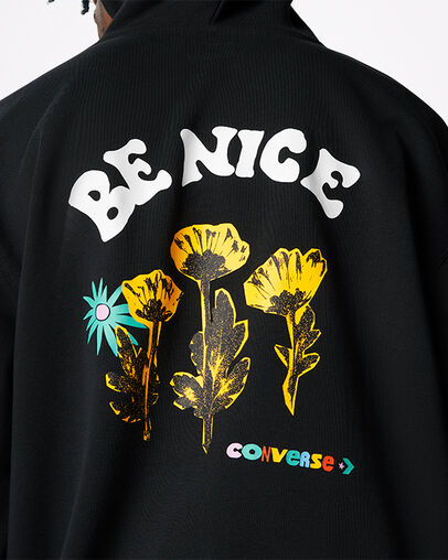 Be Nice Graphic Hoodie Converse Black