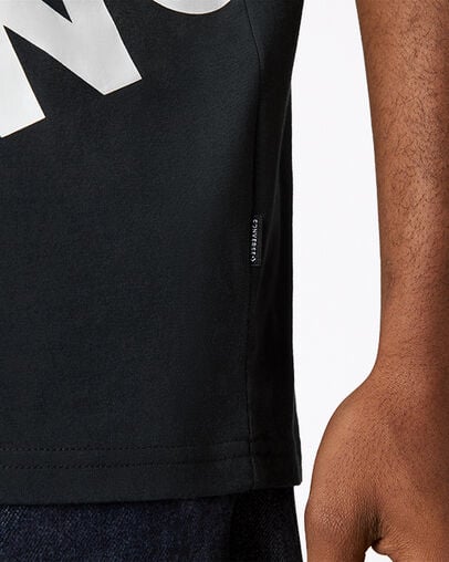 T-shirt col ras du cou Icon Play Noir Converse, Detail View
