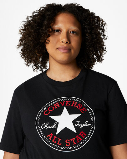 Converse Go-To Chuck Taylor Classic Patch T-shirt met standaardpasvorm Black, Detail View