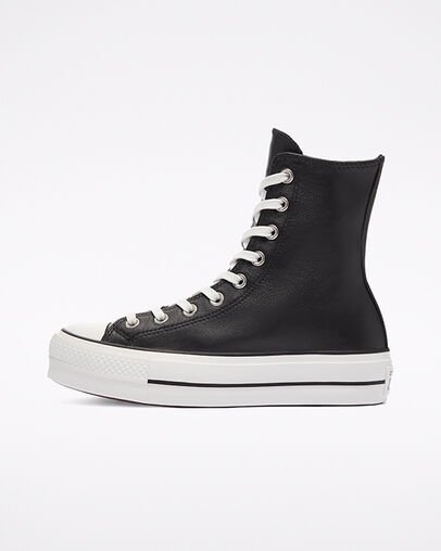 Extra High Platform Chuck Taylor All Star Black/White/Black, Inner Side View