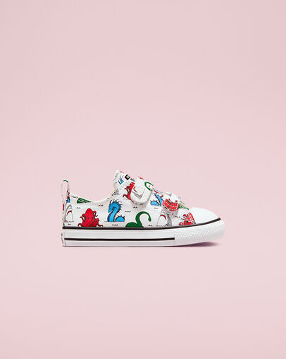 Chuck Taylor All Star Easy-On Sea Monsters Blanco/Multicolor/Negro, Outer Side View