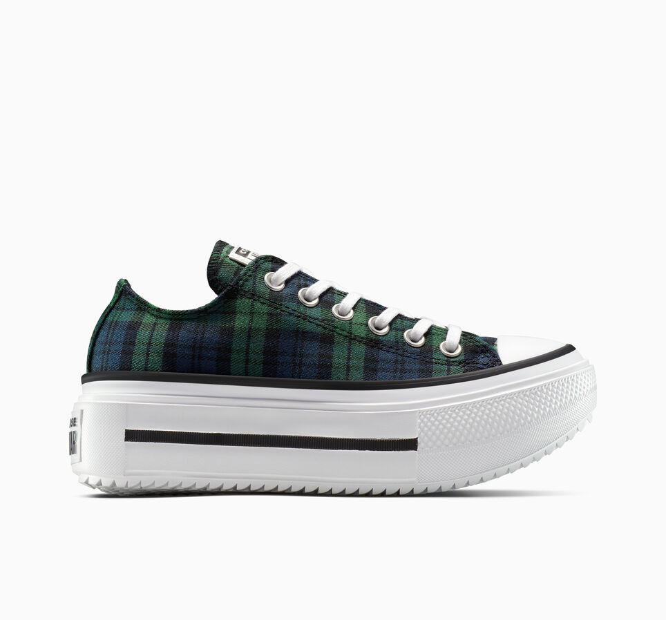 Chuck Taylor All Star Lift Double Stack Platform Plaid Navy/Black/Branch Out