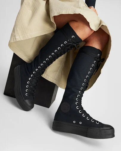 Chuck Taylor All Star Lift XXHi Platform Black/Black/Black, Reflective View