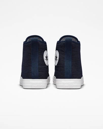 Chuck Taylor All Star Quilted Osidian/White/Gravel, Heel View