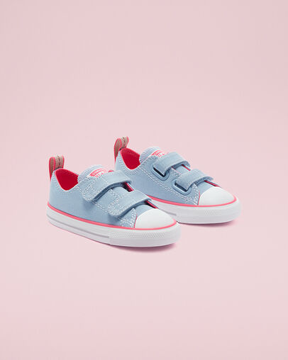 Converse Color Easy-On Chuck Taylor All Star Azul sal marina/Rosa intenso/Blanco, Angled View