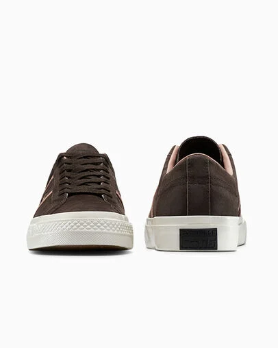 CONS One Star Academy Pro Nubuck Fresh Brew/Vachetta Beige, Heel View