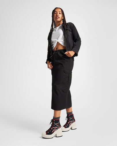 Outfit Moto Converse Tommy Hilfiger Two Pocket Leather Moto Jacket