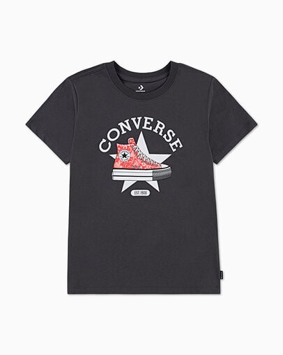 Sneaker Graphic T-Shirt Dark Matter Grey, Front View