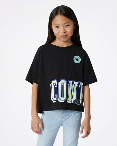 T-shirt ample tie and dye iris&eacute; Noir, Detail View