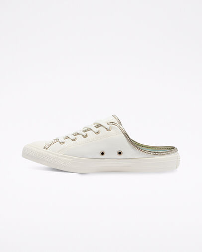 Chuck Taylor All Star Dainty Mule Egret/Light Gold/Egret, Inner Side View
