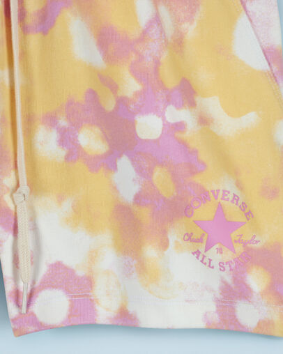 Washed Floral Cotton Shorts Beyond Pink, Full Body View