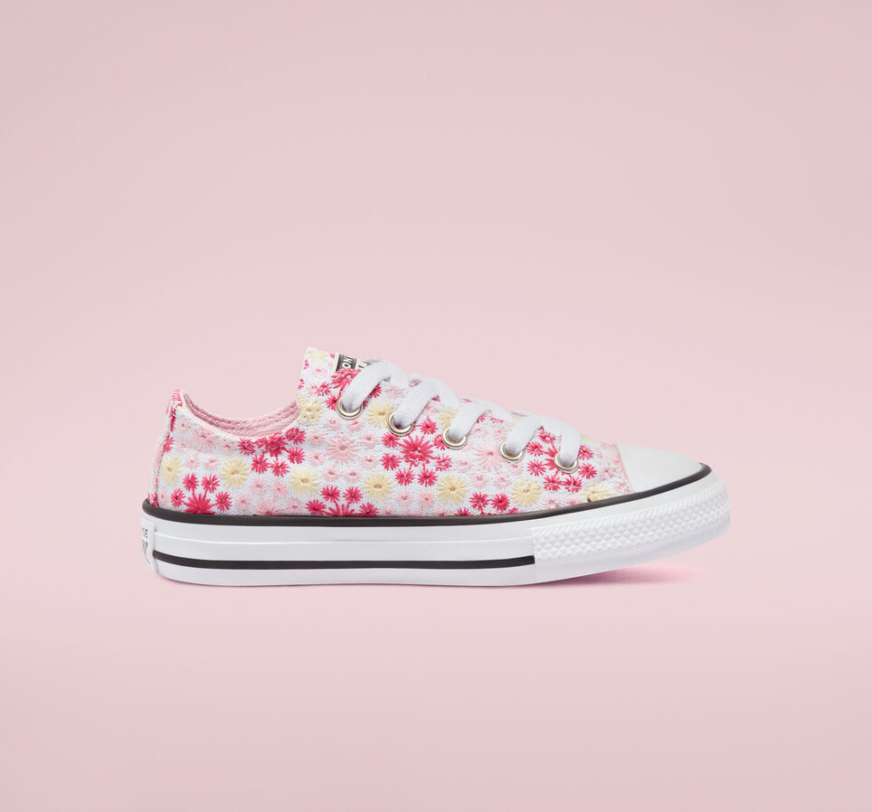 Canvas Broderie Chuck Taylor All Star Blanc/Rose/Noir