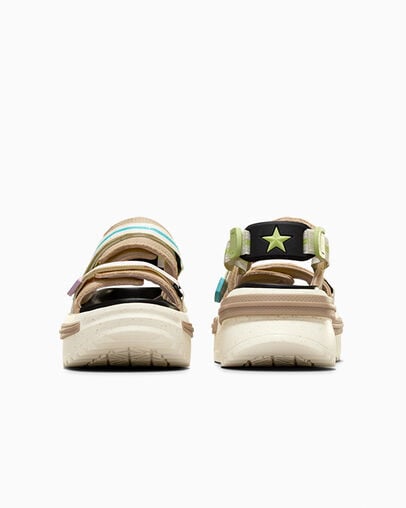 Run Star Utility Sandal CX Easy On Beige granola/Jaune c&eacute;drat, Heel View