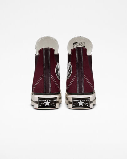 Chuck 70 Plus Dark Beetroot/Egret/Black, Heel View