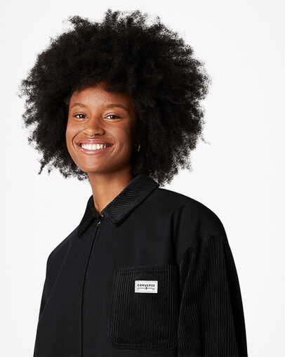 Camiseta Corduroy Layering Negro Converse, Detail View