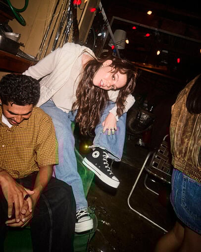 Chuck Taylor All Star Lift Platform Canvas Black/White/White, Detail Angle View