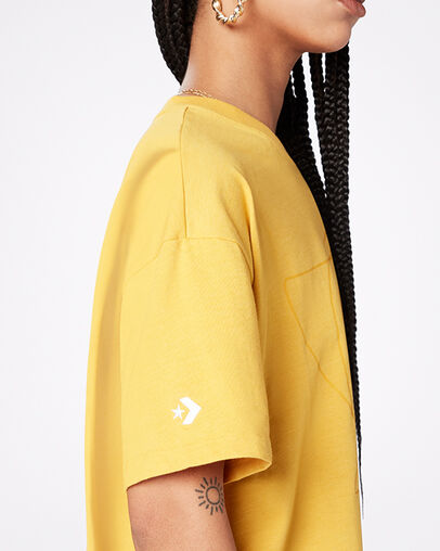 Converse Shapes Graphic Box T-Shirt Gold Dart Heather, Detail View