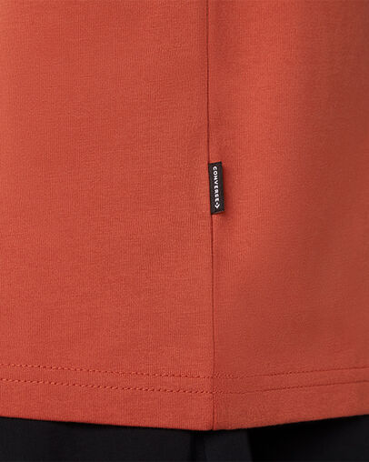 Classic Script Short Sleeve T-Shirt Red Bark, Detail View