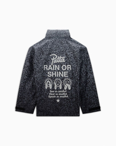 Converse x Patta Rain Jacket Black Gradient, Back View