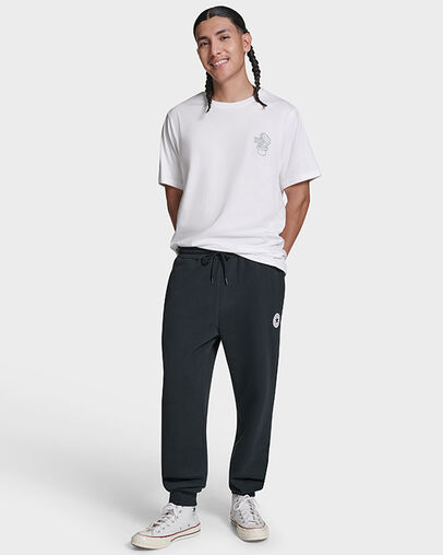 Chuck Taylor All Star Patch Joggers Black, Full Body View