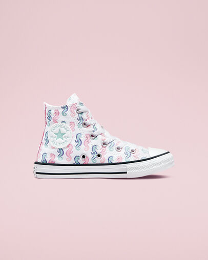 Chuck Taylor All Star Seahorses White/Storm Pink/Light Dew, Outer Side View