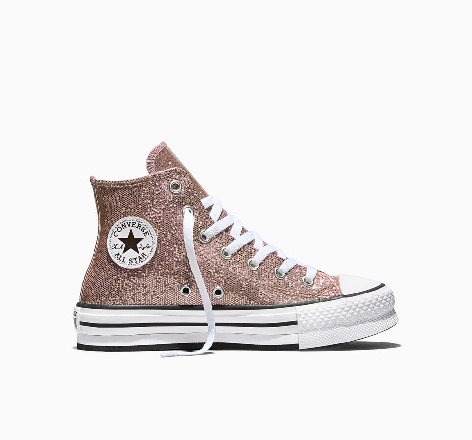 Chuck Taylor All Star EVA Lift Platform Glitter Apricot Red/White/Black