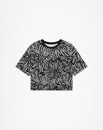 Camiseta Animalier Boxy Negro Converse, Front View