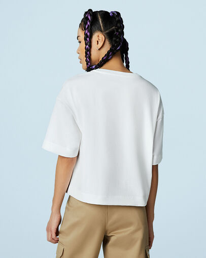 Cropped Chuck Taylor Patch T-Shirt White, Back View