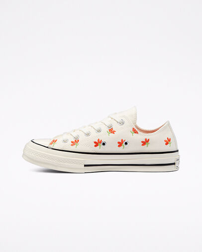 Chuck 70 Floral Egret/Bright Poppy/Black, Inner Side View