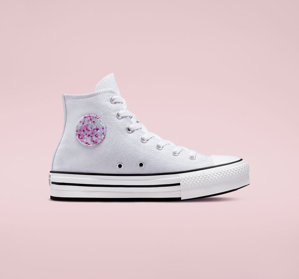 Chuck Taylor All Star Lift Platform Glitter White/Silver/Natural Ivory