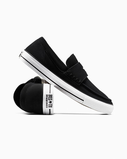 Chuck Taylor All Star Loafer Schwarz/Schwarz/Weiß, Detail Angle View