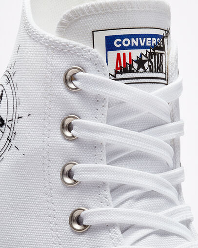 Future Utility Chuck Taylor All Star White/High Risk Red, Detail Angle View