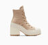 Chuck 70 De Luxe Heel Platform Weatherized Leather Piedra c&aacute;lida/Piedra c&aacute;lida/Garza