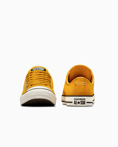 Chuck Taylor All Star Suede Sunflower Gold/Wei&szlig;/Schwarz, Heel View