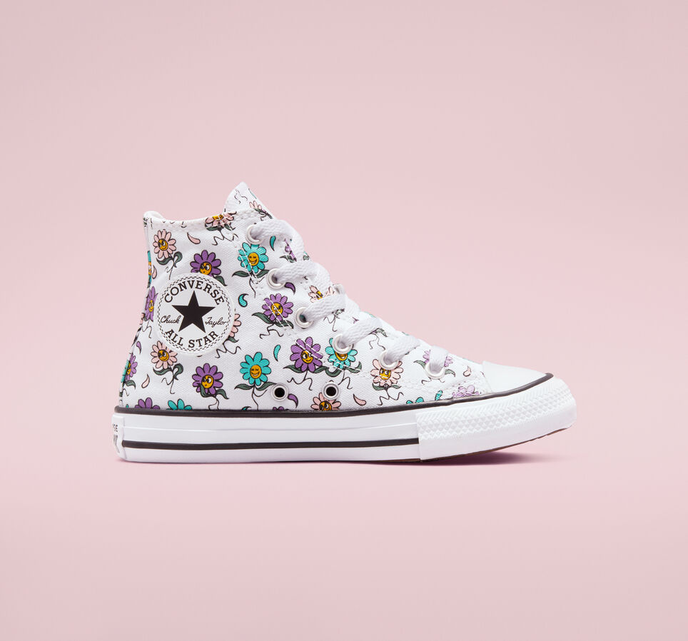 Chuck Taylor All Star Friendly Floral White/Pixel Purple