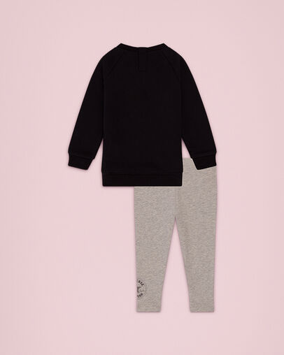 Chuck Taylor Patch Crew und Jogger Set Lunar Rock Heather, Back View