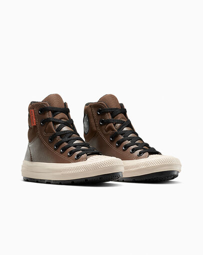 Chuck Taylor All Star Berkshire Boot Grounded/Black/Light Dune, Top and Side View