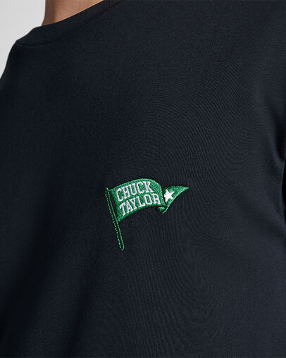 Retro Flag T-Shirt Noir Converse, Detail View
