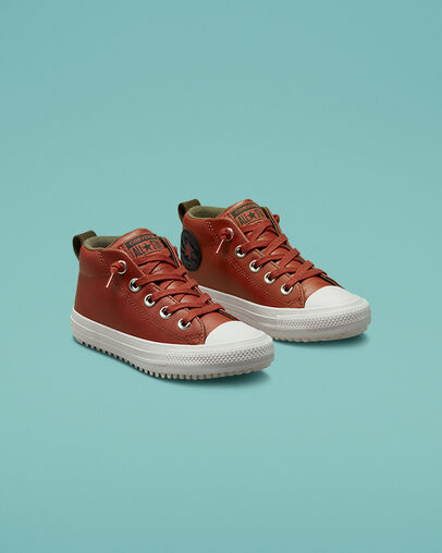 Chuck Taylor All Star Counter Climate Street Boot Rugged Orange/Schwarz, Angled View