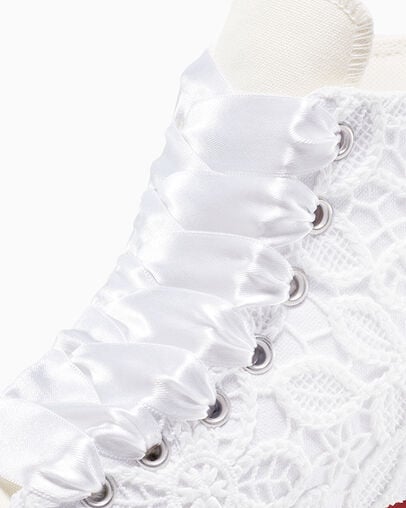 Chuck 70 Wedge Platform Romantic Lace Dentelle blanche, Detail Angle View