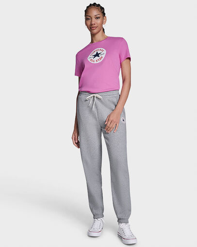 Retro Chuck Taylor Patch Joggers Vintage Grey Heather, Full Body View