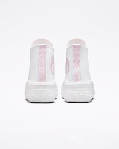 Chuck Taylor All Star Move Hybrid Floral Blanc/Mousse rose/Blanc, Heel View